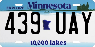 MN license plate 439UAY