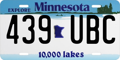 MN license plate 439UBC