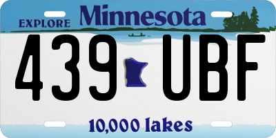 MN license plate 439UBF