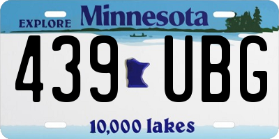 MN license plate 439UBG