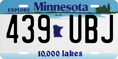 MN license plate 439UBJ