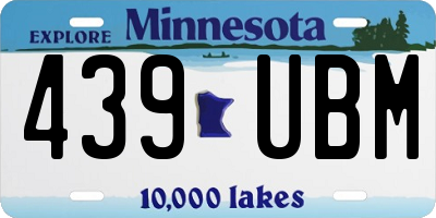 MN license plate 439UBM