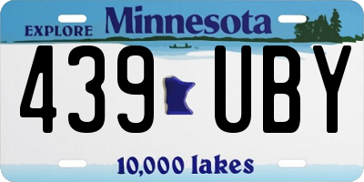MN license plate 439UBY