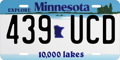 MN license plate 439UCD
