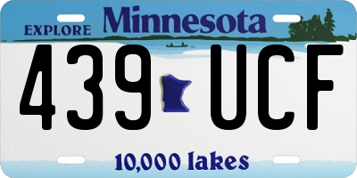 MN license plate 439UCF
