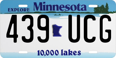 MN license plate 439UCG