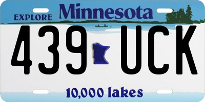 MN license plate 439UCK