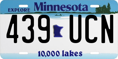 MN license plate 439UCN