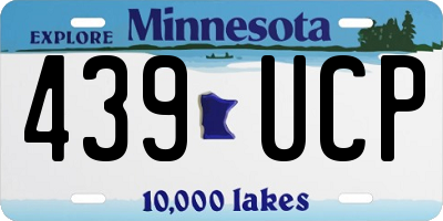 MN license plate 439UCP