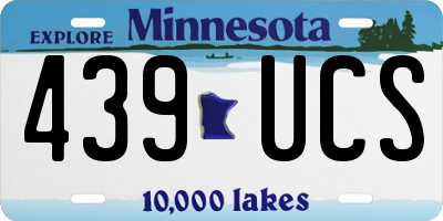 MN license plate 439UCS