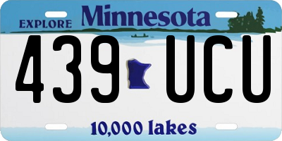 MN license plate 439UCU