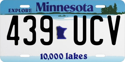 MN license plate 439UCV