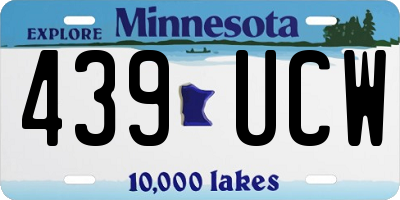 MN license plate 439UCW