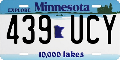 MN license plate 439UCY