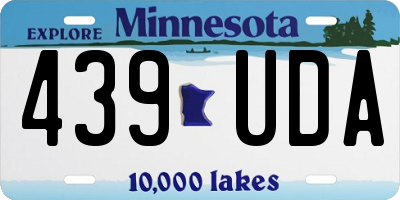 MN license plate 439UDA