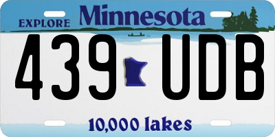 MN license plate 439UDB