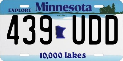 MN license plate 439UDD