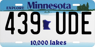 MN license plate 439UDE