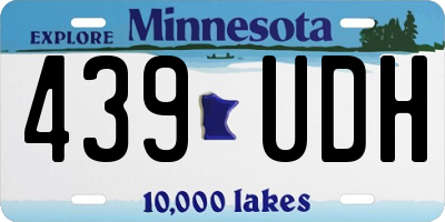 MN license plate 439UDH