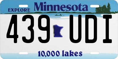MN license plate 439UDI