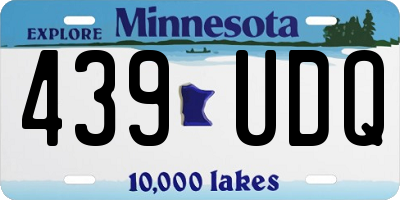 MN license plate 439UDQ