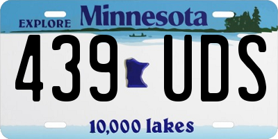 MN license plate 439UDS