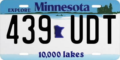 MN license plate 439UDT