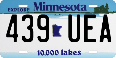 MN license plate 439UEA