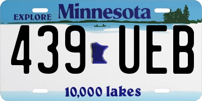 MN license plate 439UEB