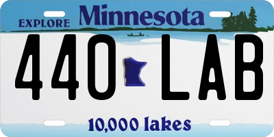 MN license plate 440LAB