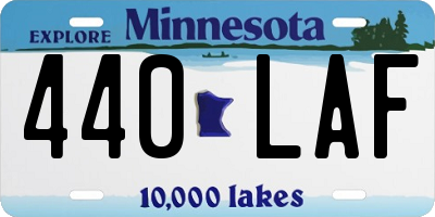 MN license plate 440LAF