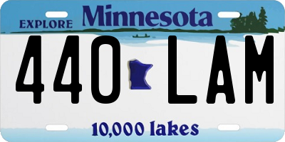 MN license plate 440LAM