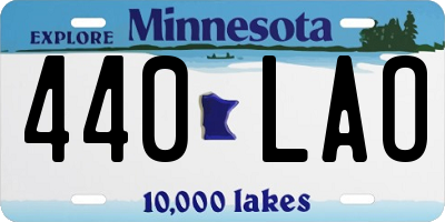 MN license plate 440LAO