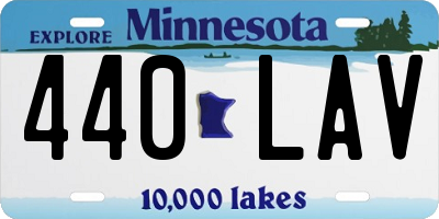 MN license plate 440LAV