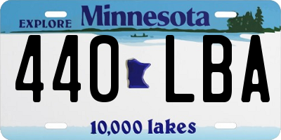 MN license plate 440LBA