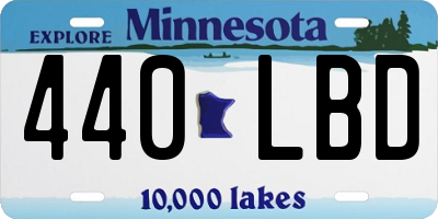 MN license plate 440LBD