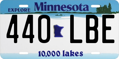 MN license plate 440LBE