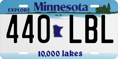 MN license plate 440LBL