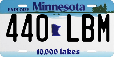 MN license plate 440LBM