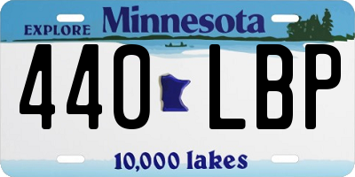 MN license plate 440LBP