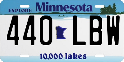 MN license plate 440LBW
