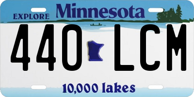 MN license plate 440LCM