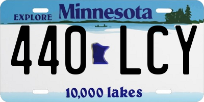 MN license plate 440LCY