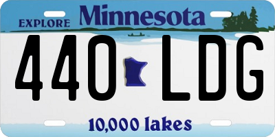 MN license plate 440LDG