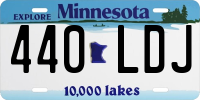 MN license plate 440LDJ