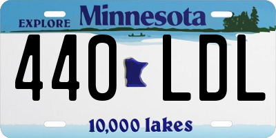 MN license plate 440LDL