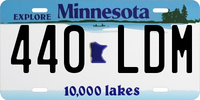 MN license plate 440LDM