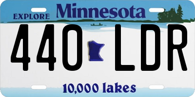 MN license plate 440LDR