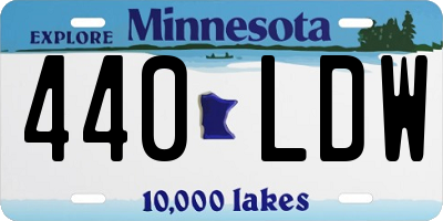 MN license plate 440LDW