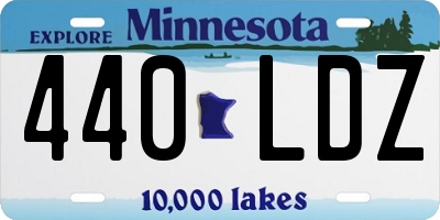 MN license plate 440LDZ